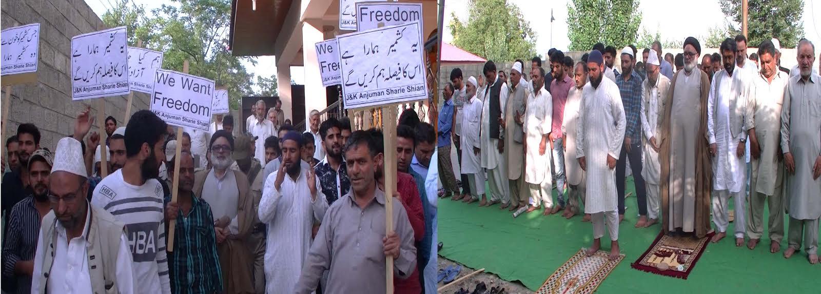 Aga Hasan led Asar prayers on road in Budgam